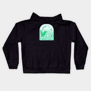 Frog in the garden Kids Hoodie